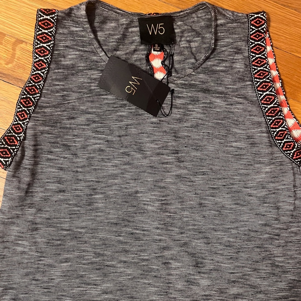 Sz S Gray W5 top with boho detailing